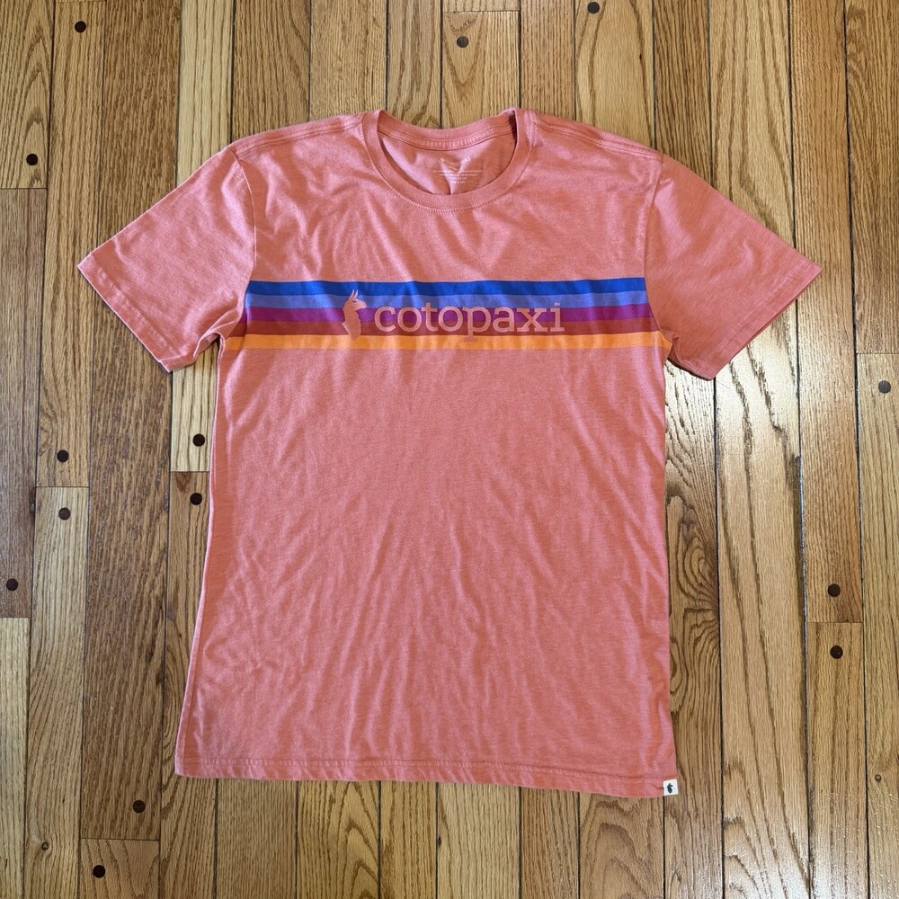 Cotopaxi T Shirt Womens L Orange Logo Outdoor Hiking Tee Unisex